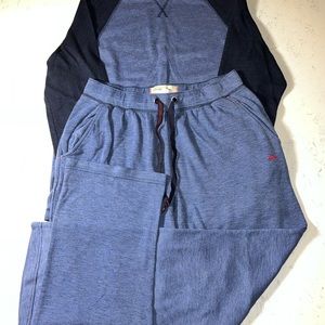 Tommy Bahama Pajama Set in Blue and Navy Blue Size Medium